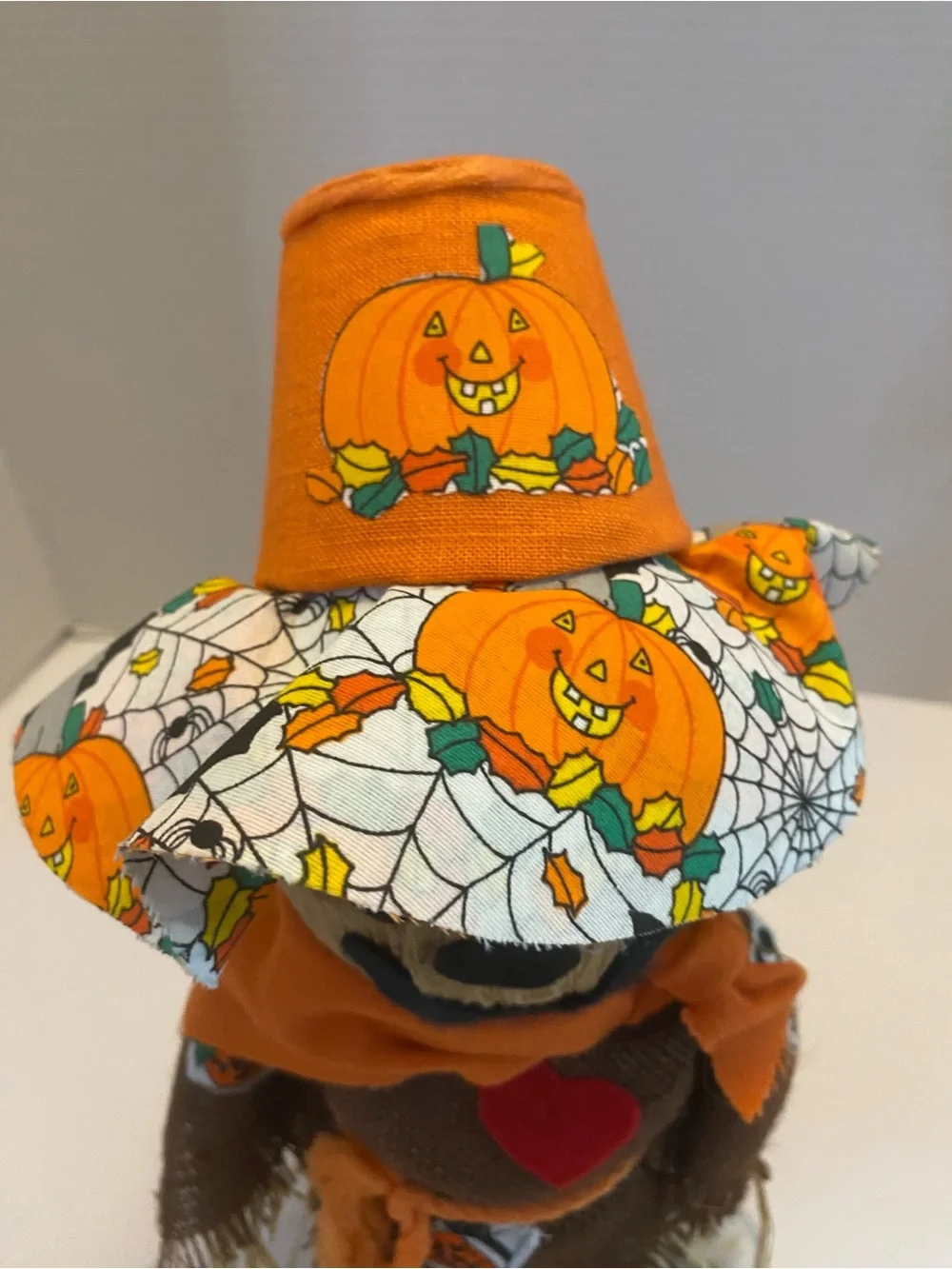 Scarecrow Harvest Decor Fabric Tabletop Decoration Fall Thanksgiving Straw